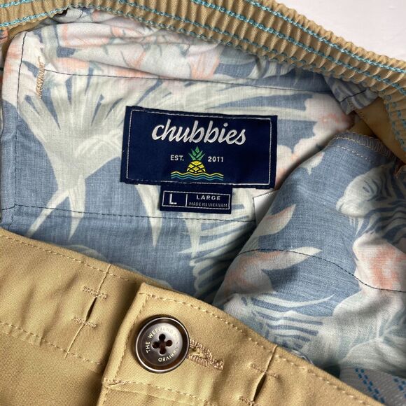 Chubbies Everywear Performance Pants Mens Large Brown Stretch Elastic Waist - Picture 5 of 16